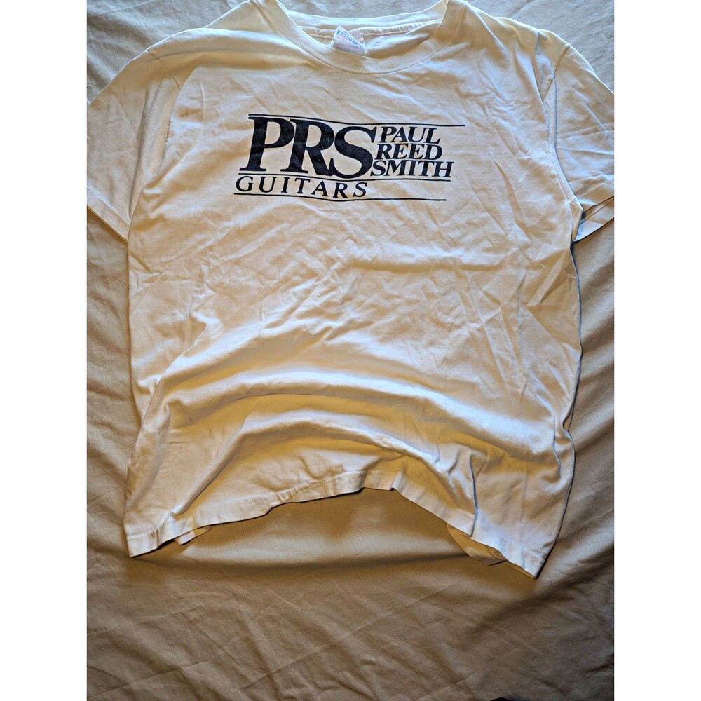 Vtg Gildan Hammer Mens PRS Paul Reed Smith White Graphic T-Shirt Size L (Read)